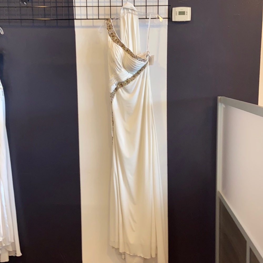 White Tony Bowls Formal Dress